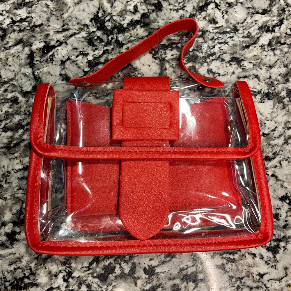 Red & Clear Tiny Handbag 👜